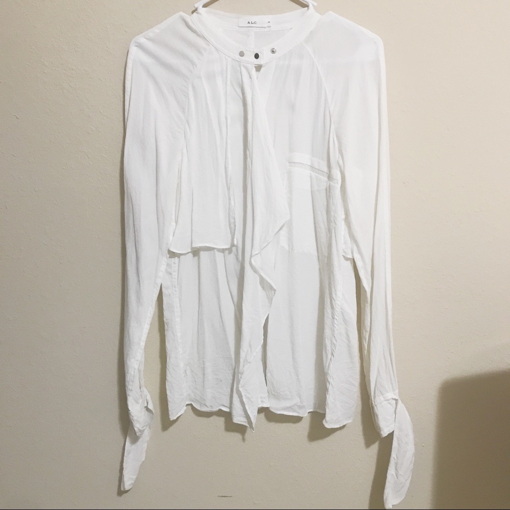 A.L.C. White Shirt 100% Silk